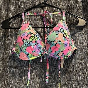 Victoria's Secret Floral Bikini - Pink, Green, Black